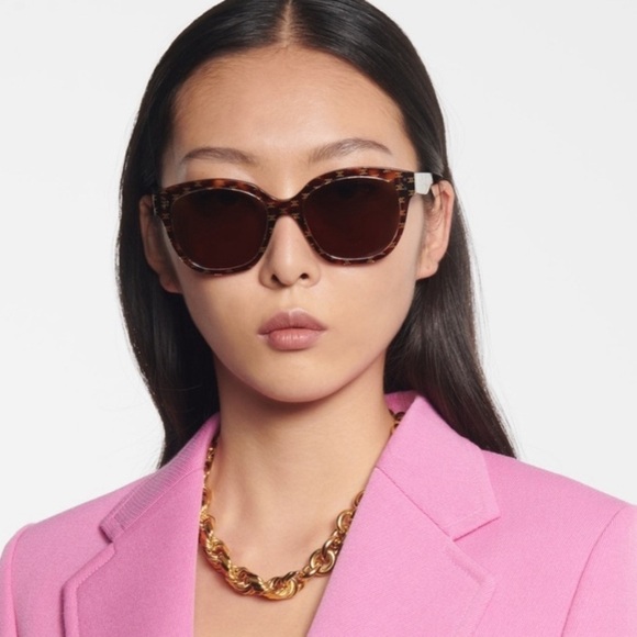 Celine Monogram Acetate Triomphe CL 40167I Sunglasses Havana NWT main image 7